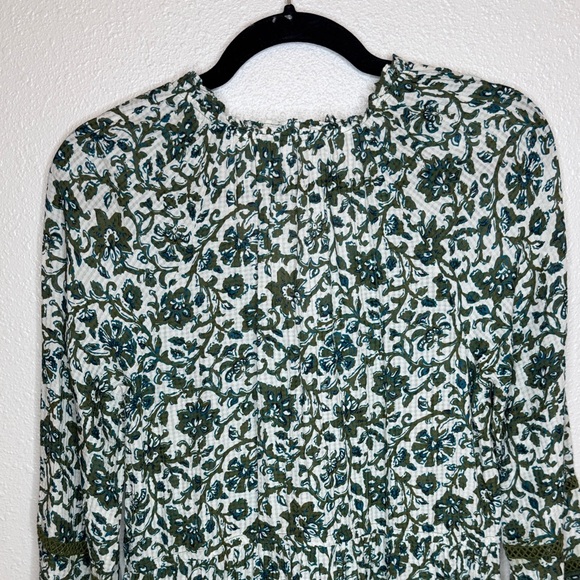 Veronica Beard Danica Floral Mini Dress Green Boho Festival -‎ S - Picture 12 of 14